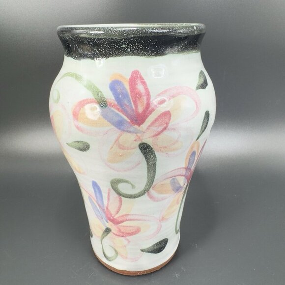 TPG T Puterbaugh Gill Folk Art Pottery RedWare Vase Vessel Hand Made Ceramic VTG - Picture 7 of 14